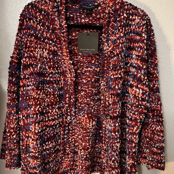 Marc New York Button Cardigan Confetti Multicolor Large - Picture 3 of 4